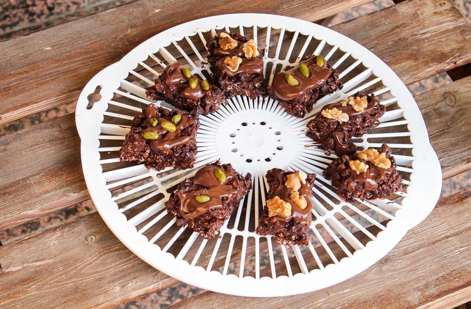 Ungebackene vegane Brownies mit Kakaonibs - Kakaonibs